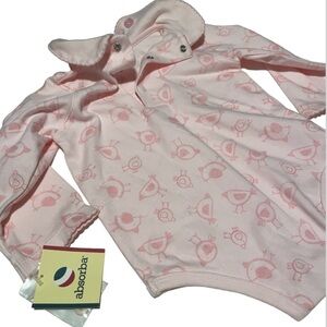 Absorba Pink Bird Tweet Tweet Onesie Size 12M